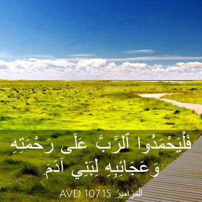 Picture 03 - اَلْمَزَامِيرُ 107:15 AVD - فَلْيَحْمَدُوا ٱلرَّبَّ - Bible Verse Picture