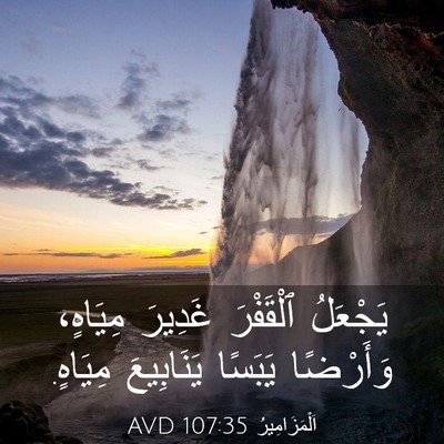 Picture 03 - اَلْمَزَامِيرُ 107:35 AVD - يَجْعَلُ ٱلْقَفْرَ - Bible Verse Picture