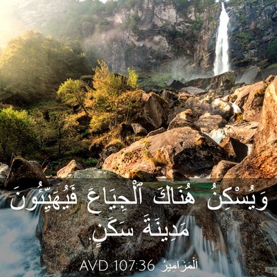 Picture 03 - اَلْمَزَامِيرُ 107:36 AVD - وَيُسْكِنُ هُنَاكَ - Bible Verse Picture