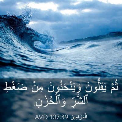 Picture 03 - اَلْمَزَامِيرُ 107:39 AVD - ثُمَّ يَقِلُّونَ - Bible Verse Picture