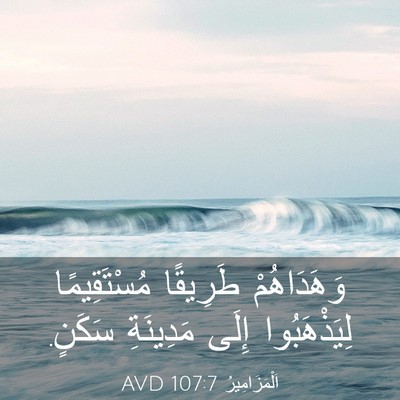 Picture 03 - اَلْمَزَامِيرُ 107:7 AVD - وَهَدَاهُمْ طَرِيقًا - Bible Verse Picture