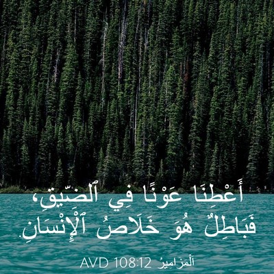 Picture 03 - اَلْمَزَامِيرُ 108:12 AVD - أَعْطِنَا عَوْنًا فِي - Bible Verse Picture