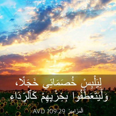 Picture 03 - اَلْمَزَامِيرُ 109:29 AVD - لِيَلْبِسْ خُصَمَائِي - Bible Verse Picture