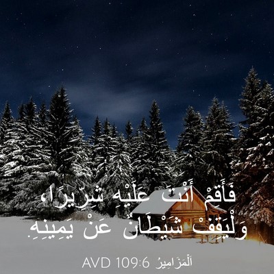 Picture 03 - اَلْمَزَامِيرُ 109:6 AVD - فَأَقِمْ أَنْتَ عَلَيْهِ - Bible Verse Picture