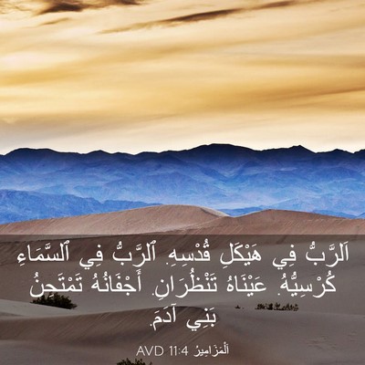 Picture 03 - اَلْمَزَامِيرُ 11:4 AVD - اَلرَّبُّ فِي هَيْكَلِ - Bible Verse Picture