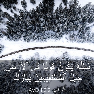 Picture 03 - اَلْمَزَامِيرُ 112:2 AVD - نَسْلُهُ يَكُونُ قَوِيًّا - Bible Verse Picture