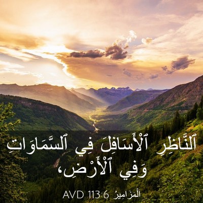 Picture 03 - اَلْمَزَامِيرُ 113:6 AVD - ٱلنَّاظِرِ ٱلْأَسَافِلَ - Bible Verse Picture