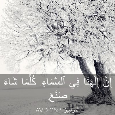 Picture 03 - اَلْمَزَامِيرُ 115:3 AVD - إِنَّ إِلَهَنَا فِي - Bible Verse Picture