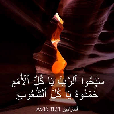 Picture 03 - اَلْمَزَامِيرُ 117:1 AVD - سَبِّحُوا ٱلرَّبَّ يَا - Bible Verse Picture