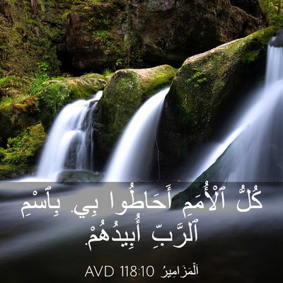 Picture 03 - اَلْمَزَامِيرُ 118:10 AVD - كُلُّ ٱلْأُمَمِ أَحَاطُوا - Bible Verse Picture