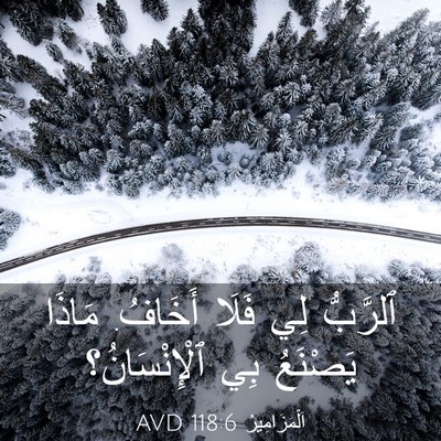 Picture 03 - اَلْمَزَامِيرُ 118:6 AVD - ٱلرَّبُّ لِي فَلَا - Bible Verse Picture