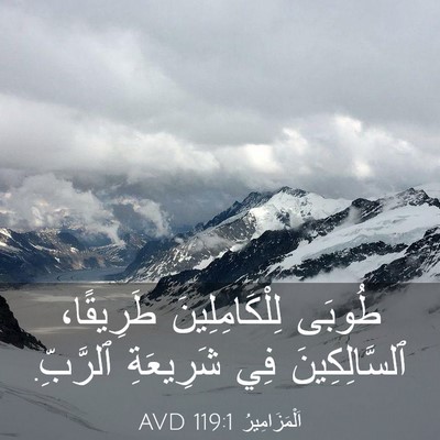 Picture 03 - اَلْمَزَامِيرُ 119:1 AVD - طُوبَى لِلْكَامِلِينَ - Bible Verse Picture