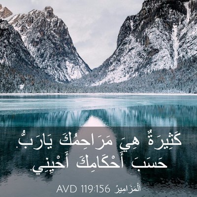 Picture 03 - اَلْمَزَامِيرُ 119:156 AVD - كَثِيرَةٌ هِيَ - Bible Verse Picture