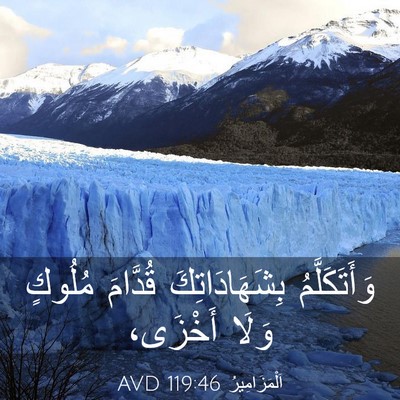Picture 03 - اَلْمَزَامِيرُ 119:46 AVD - وَأَتَكَلَّمُ - Bible Verse Picture