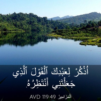 Picture 03 - اَلْمَزَامِيرُ 119:49 AVD - اُذْكُرْ لِعَبْدِكَ - Bible Verse Picture