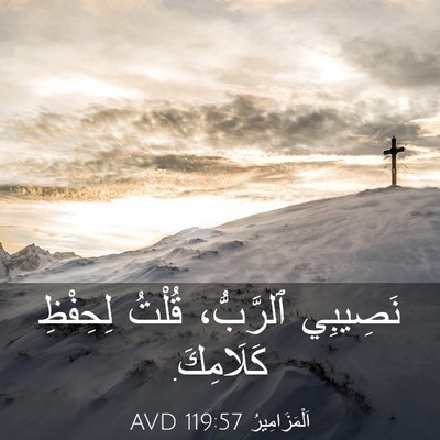 Picture 03 - اَلْمَزَامِيرُ 119:57 AVD - نَصِيبِي ٱلرَّبُّ، قُلْتُ - Bible Verse Picture