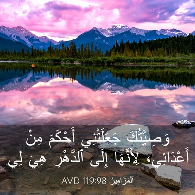 Picture 03 - اَلْمَزَامِيرُ 119:98 AVD - وَصِيَّتُكَ جَعَلَتْنِي - Bible Verse Picture