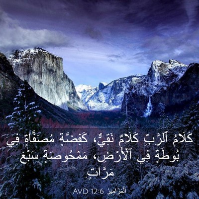 Picture 03 - اَلْمَزَامِيرُ 12:6 AVD - كَلَامُ ٱلرَّبِّ كَلَامٌ - Bible Verse Picture