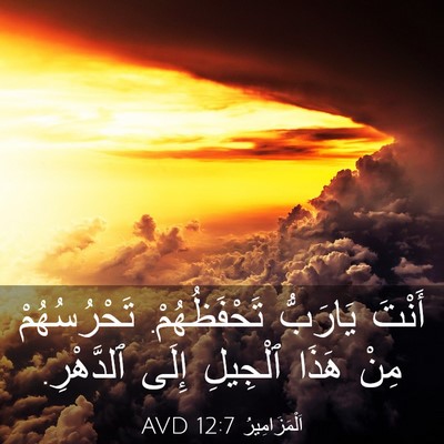 Picture 03 - اَلْمَزَامِيرُ 12:7 AVD - أَنْتَ يَارَبُّ - Bible Verse Picture