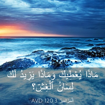 Picture 03 - اَلْمَزَامِيرُ 120:3 AVD - مَاذَا يُعْطِيكَ وَمَاذَا - Bible Verse Picture