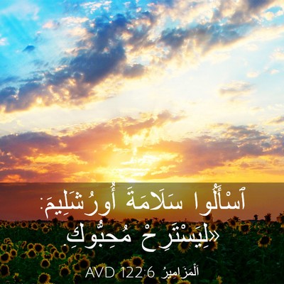 Picture 03 - اَلْمَزَامِيرُ 122:6 AVD - ٱسْأَلُوا سَلَامَةَ - Bible Verse Picture