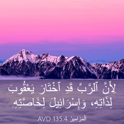 Picture 03 - اَلْمَزَامِيرُ 135:4 AVD - لِأَنَّ ٱلرَّبَّ قَدِ - Bible Verse Picture