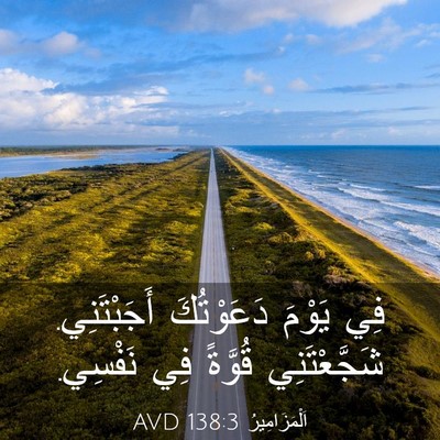 Picture 03 - اَلْمَزَامِيرُ 138:3 AVD - فِي يَوْمَ دَعَوْتُكَ - Bible Verse Picture