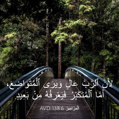 Picture 03 - اَلْمَزَامِيرُ 138:6 AVD - لِأَنَّ ٱلرَّبَّ عَالٍ - Bible Verse Picture