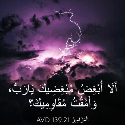 Picture 03 - اَلْمَزَامِيرُ 139:21 AVD - أَلَا أُبْغِضُ - Bible Verse Picture
