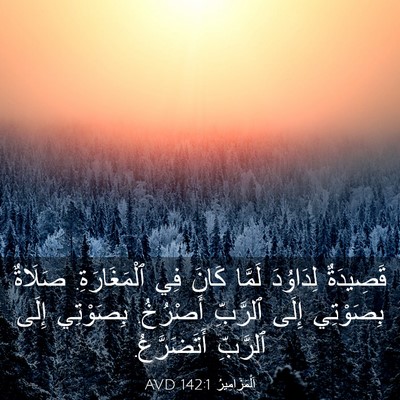 Picture 03 - اَلْمَزَامِيرُ 142:1 AVD - قَصِيدَةٌ لِدَاوُدَ - Bible Verse Picture