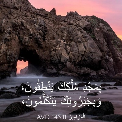 Picture 03 - اَلْمَزَامِيرُ 145:11 AVD - بِمَجْدِ مُلْكِكَ - Bible Verse Picture