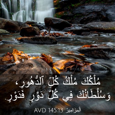 Picture 03 - اَلْمَزَامِيرُ 145:13 AVD - مُلْكُكَ مُلْكُ كُلِّ - Bible Verse Picture