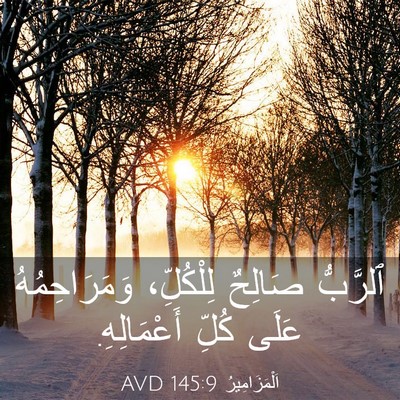 Picture 03 - اَلْمَزَامِيرُ 145:9 AVD - ٱلرَّبُّ صَالِحٌ - Bible Verse Picture