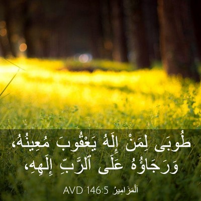 Picture 03 - اَلْمَزَامِيرُ 146:5 AVD - طُوبَى لِمَنْ إِلَهُ - Bible Verse Picture