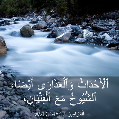 Picture 03 - اَلْمَزَامِيرُ 148:12 AVD - ٱلْأَحْدَاثُ - Bible Verse Picture