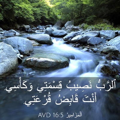 Picture 03 - اَلْمَزَامِيرُ 16:5 AVD - ٱلرَّبُّ نَصِيبُ - Bible Verse Picture