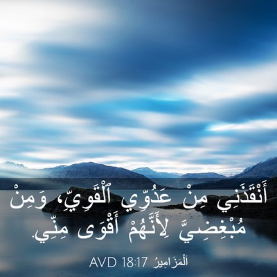Picture 03 - اَلْمَزَامِيرُ 18:17 AVD - أَنْقَذَنِي مِنْ عَدُوِّي - Bible Verse Picture