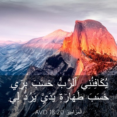 Picture 03 - اَلْمَزَامِيرُ 18:20 AVD - يُكَافِئُنِي ٱلرَّبُّ - Bible Verse Picture