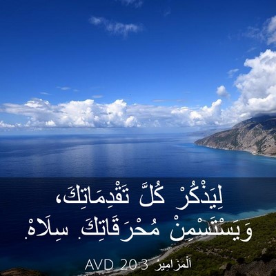 Picture 03 - اَلْمَزَامِيرُ 20:3 AVD - لِيَذْكُرْ كُلَّ - Bible Verse Picture