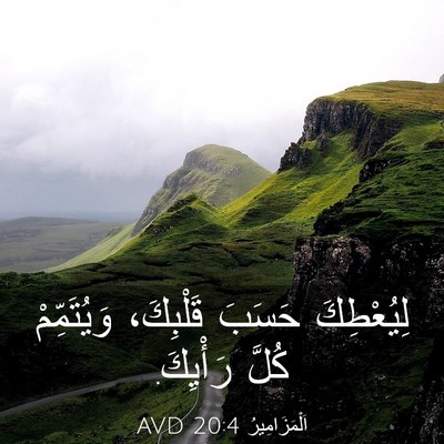 Picture 03 - اَلْمَزَامِيرُ 20:4 AVD - لِيُعْطِكَ حَسَبَ - Bible Verse Picture