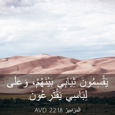 Picture 03 - اَلْمَزَامِيرُ 22:18 AVD - يَقْسِمُونَ ثِيَابِي - Bible Verse Picture