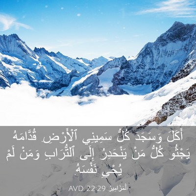 Picture 03 - اَلْمَزَامِيرُ 22:29 AVD - أَكَلَ وَسَجَدَ كُلُّ - Bible Verse Picture