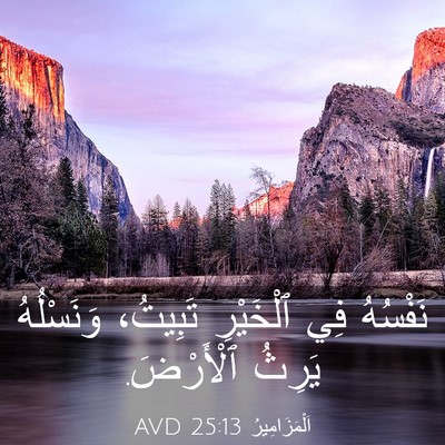 Picture 03 - اَلْمَزَامِيرُ 25:13 AVD - نَفْسُهُ فِي ٱلْخَيْرِ - Bible Verse Picture
