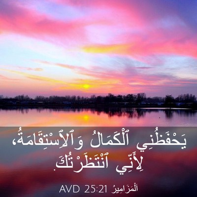 Picture 03 - اَلْمَزَامِيرُ 25:21 AVD - يَحْفَظُنِي ٱلْكَمَالُ - Bible Verse Picture