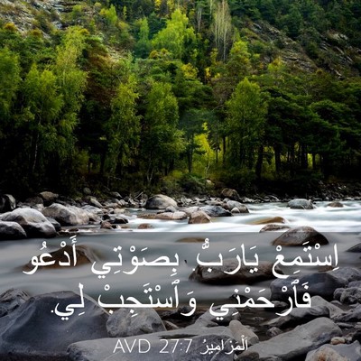 Picture 03 - اَلْمَزَامِيرُ 27:7 AVD - اِسْتَمِعْ يَارَبُّ. - Bible Verse Picture