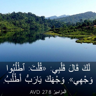 Picture 03 - اَلْمَزَامِيرُ 27:8 AVD - لَكَ قَالَ قَلْبِي: - Bible Verse Picture