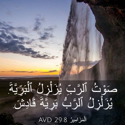Picture 03 - اَلْمَزَامِيرُ 29:8 AVD - صَوْتُ ٱلرَّبِّ - Bible Verse Picture