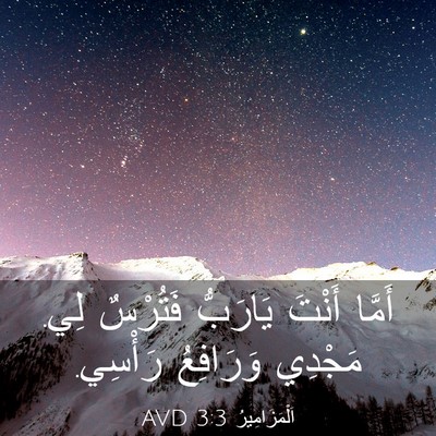Picture 03 - اَلْمَزَامِيرُ 3:3 AVD - أَمَّا أَنْتَ يَارَبُّ - Bible Verse Picture
