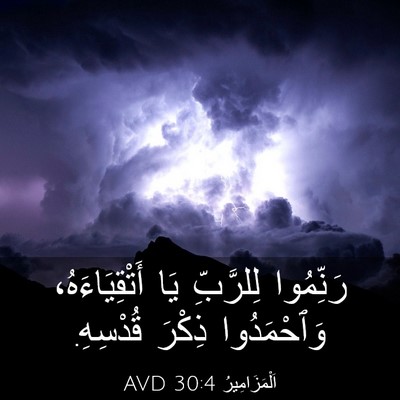 Picture 03 - اَلْمَزَامِيرُ 30:4 AVD - رَنِّمُوا لِلرَّبِّ يَا - Bible Verse Picture