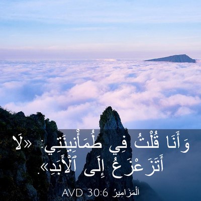 Picture 03 - اَلْمَزَامِيرُ 30:6 AVD - وَأَنَا قُلْتُ فِي - Bible Verse Picture